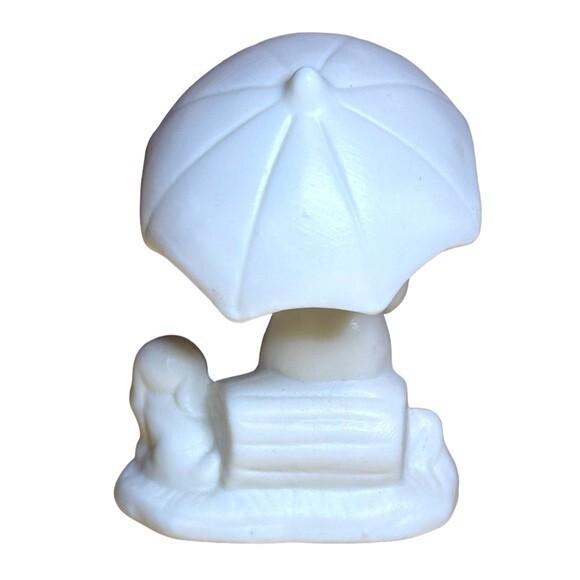 Little Girl with Umbrella + Puppy Dog Reading Book Whimsical Porcelain Figurine - Picture 5 of 11